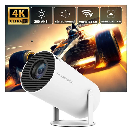 Magcubic HY300 Pro 4K Projector – Android 11, Dual WiFi 6, 1080P HD, BT5.0, 60 ANSI, Outdoor & Home Cinema Projector